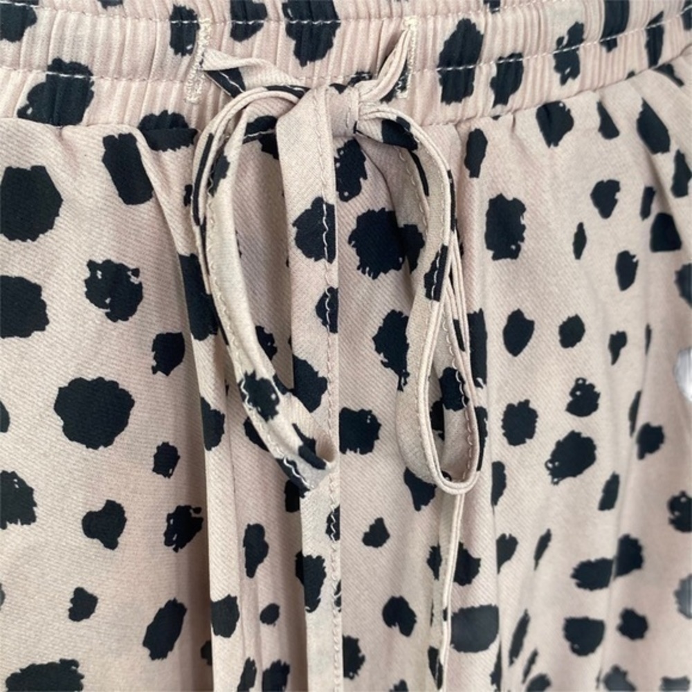 Listicle NEW Tan Black Leopard Print Layered Midi Skirt Small Medium Large - Picture 4 of 9